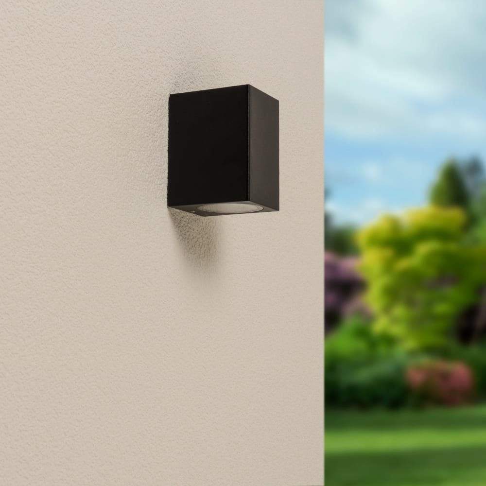 Marion Dimbare LED Wandlamp GU10 Fitting IP65 waterdicht Voor Binnen en buitenlamp Downlight Vierkant Zwart Modern