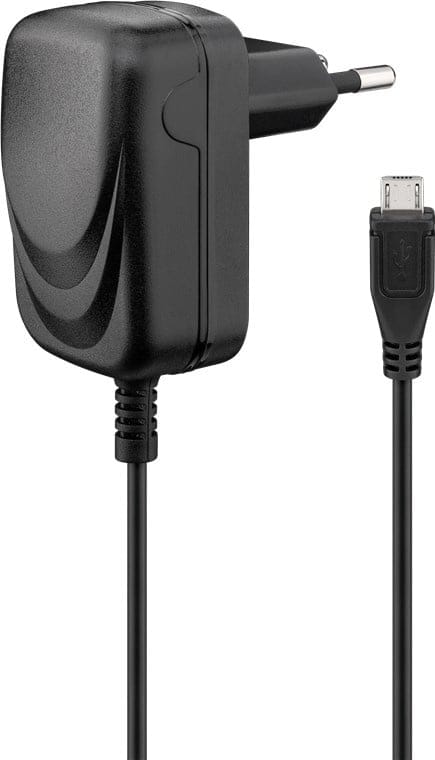 Micro-USB voeding compleet - Micro-USB oplader - USB 2.0 micro stekker - 1m - 1000mA - 5 Watt - 5V - Zwart afbeelding