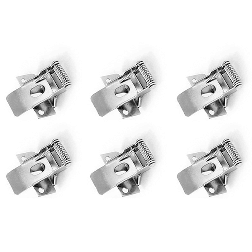 Set van 6 klemveren - Geschikt voor 30x120 cm LED Panelen - Plafondclips voor systeemplafond - Aluminium afbeelding