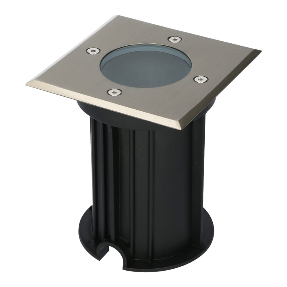 Ramsay LED Grondspot Vierkant - Dimbaar - GU10 - Excl. Lichtbron - Tuinspot - RVS - IP67 - Overrijdbaar voor de Oprit, Tuin en Terras