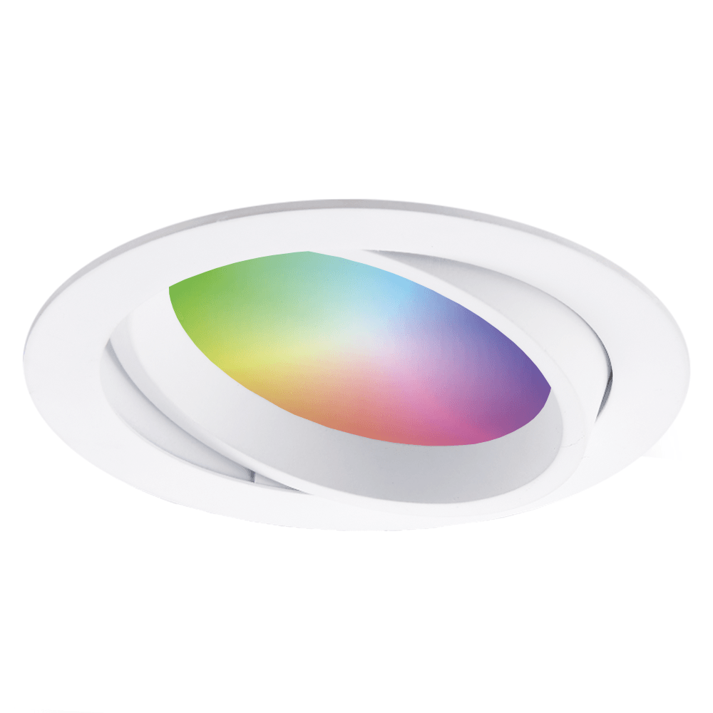 Luna Smart LED inbouwspot IP44 waterdicht Kantelbaar 12 Watt 1050 Lumen Wifi Bluetooth RGBWW Google Home, Amazon Alexa en Siri Wit Badkamer, binnen en buiten