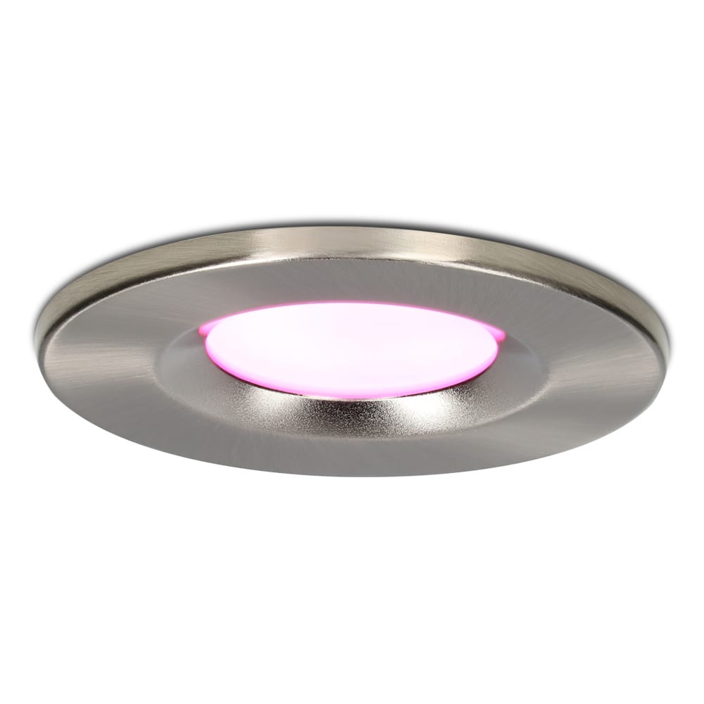 Venezia Smart inbouwspot - IP65 waterdicht - 6 Watt 450 lumen - Wifi + Bluetooth - RGBWW - Google Home, Amazon Alexa en Siri - RVS - Badkamer, binnen en buiten afbeelding