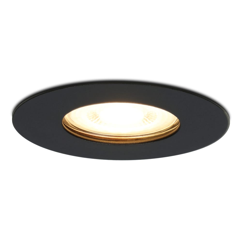 Bari LED Inbouwspot - 4 Watt 345 lumen - 2700K Warm Wit - GU10 - Dimbaar - Rond - IP65 Waterdicht - Zwart - Voor binnen, buiten en badkamer afbeelding 1