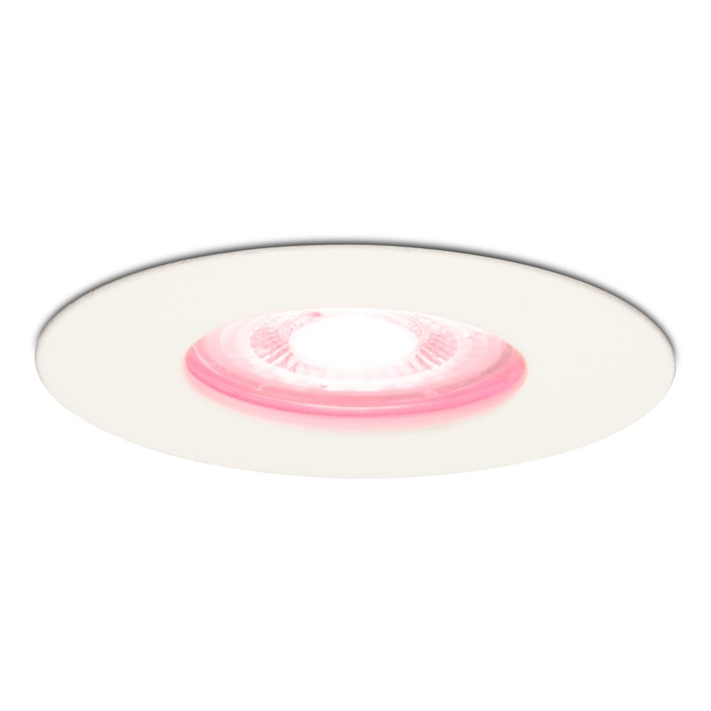 Bari Smart inbouwspot - IP65 waterdicht - Wifi + Bluetooth - RGBWW - GU10 - Google Home, Amazon Alexa en Siri - Wit - Badkamer, binnen en buiten afbeelding 1