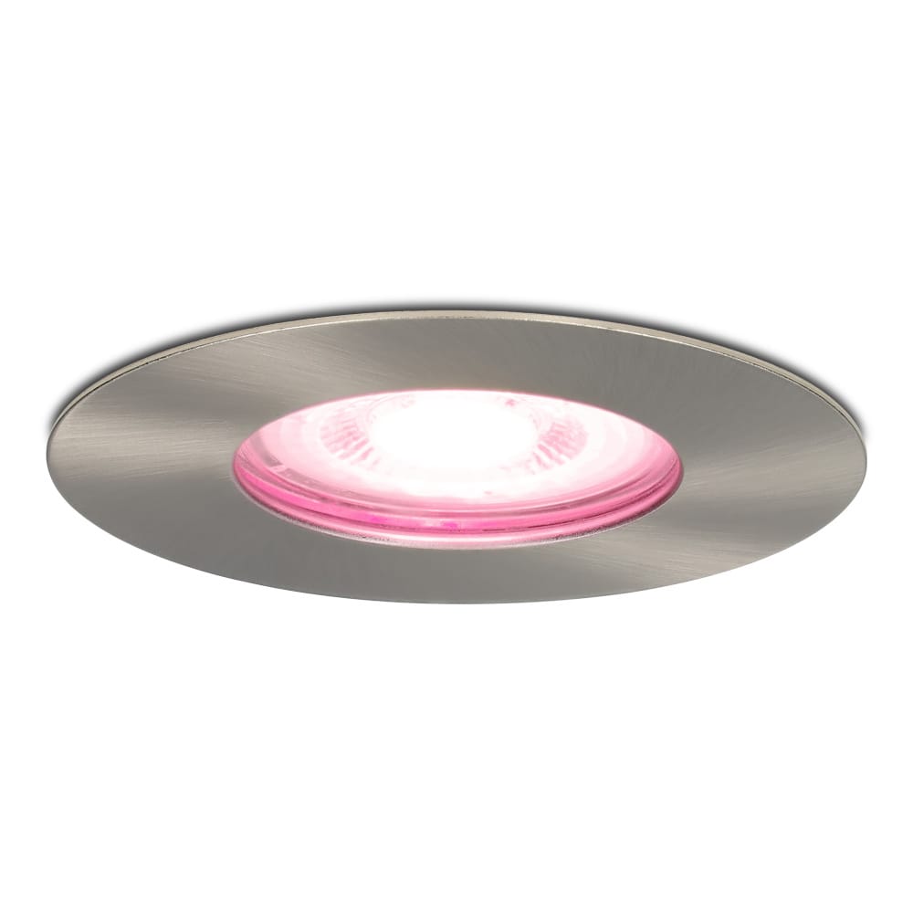 Bari Smart inbouwspot - IP65 waterdicht - Wifi + Bluetooth - RGBWW - GU10 - Google Home, Amazon Alexa en Siri - RVS - Badkamer, binnen en buiten afbeelding 1