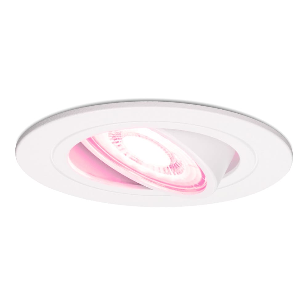 Pittsburg Smart inbouwspot - 5,5 Watt 345 Lumen - Wifi + Bluetooth - RGBWW - GU10 - Google Home, Amazon Alexa en Siri - IP20 voor binnen - Wit - Kantelbaar afbeelding