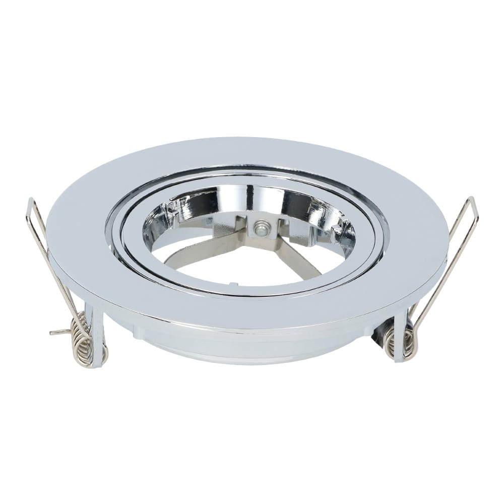 Maya LED Inbouwspot Kantelbaar armatuur Diameter 93mm GU10 Fitting incl. lamphouder Rond IP20 voor binnen Chroom