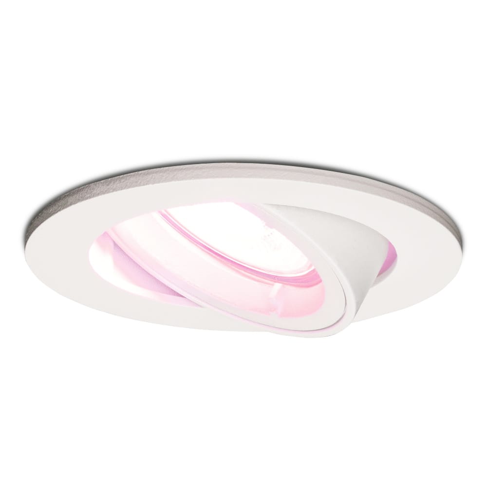 Dublin smart inbouwspot - Wifi + Bluetooth - RGBWW - GU10 - Kantelbaar - Google Home, Amazon Alexa en Siri - IP20 voor binnen - Wit - Plafondspots afbeelding 1