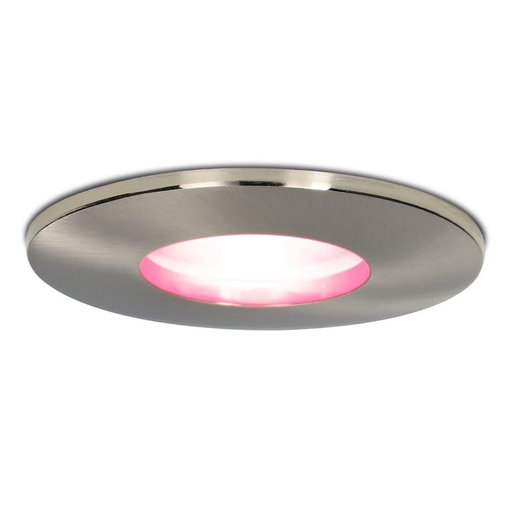 Vegas - Smart inbouwspot - IP44 waterdicht - 5,5 Watt 345 Lumen - Wifi + Bluetooth - RGBWW - GU10 - Google Home, Amazon Alexa en Siri - Voor binnen, buiten en badkamer - RVS afbeelding