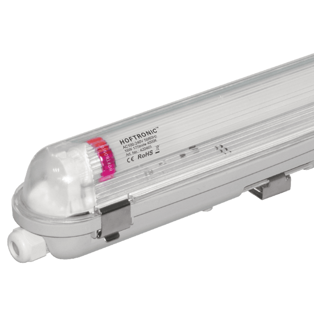 10x LED TL armatuur 120cm - T8 (G13) - 18 Watt 3150 lumen (175lm/W) - 4000K neutraal wit (840) - Koppelbaar - Flikkervrij - IP65 waterdicht afbeelding