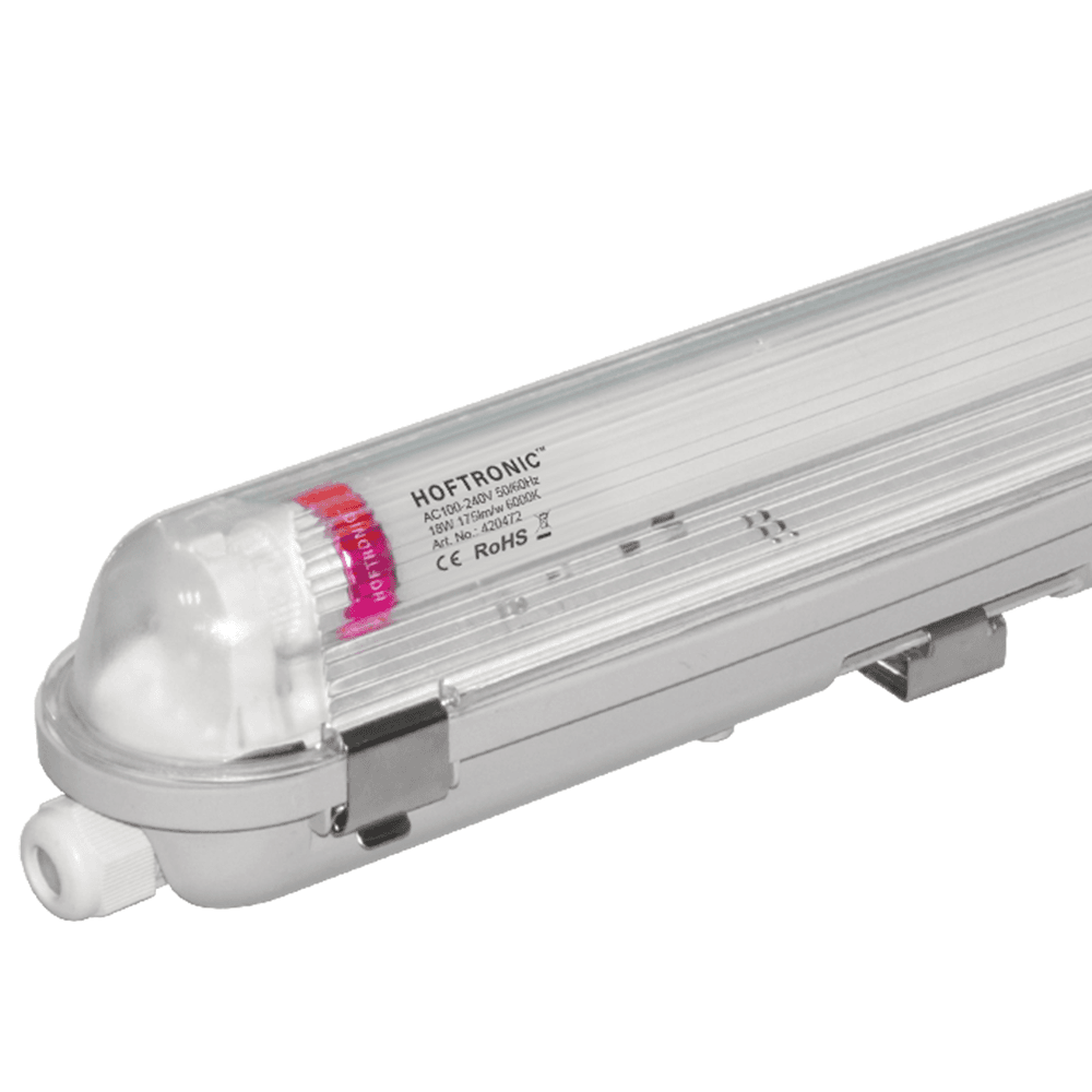 LED TL armatuur 120cm - T8 (G13) - 18 Watt 3150 lumen (175lm/W) - 6000K daglicht wit (860) - Koppelbaar - Flikkervrij - IP65 waterdicht - LED TL Lamp afbeelding