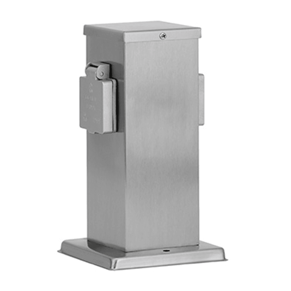 Buitenstopcontact paal RVS IP44 - 2 stopcontacten afbeelding