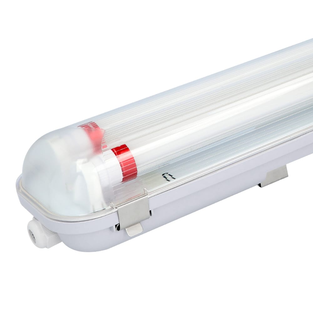 LED TL armatuur 120cm dubbel - T8 (G13) - 36 Watt 6300 lumen (175lm/W) - 6000K daglicht wit (860) - Koppelbaar - Flikkervrij - IP65 waterdicht - LED TL Lamp afbeelding