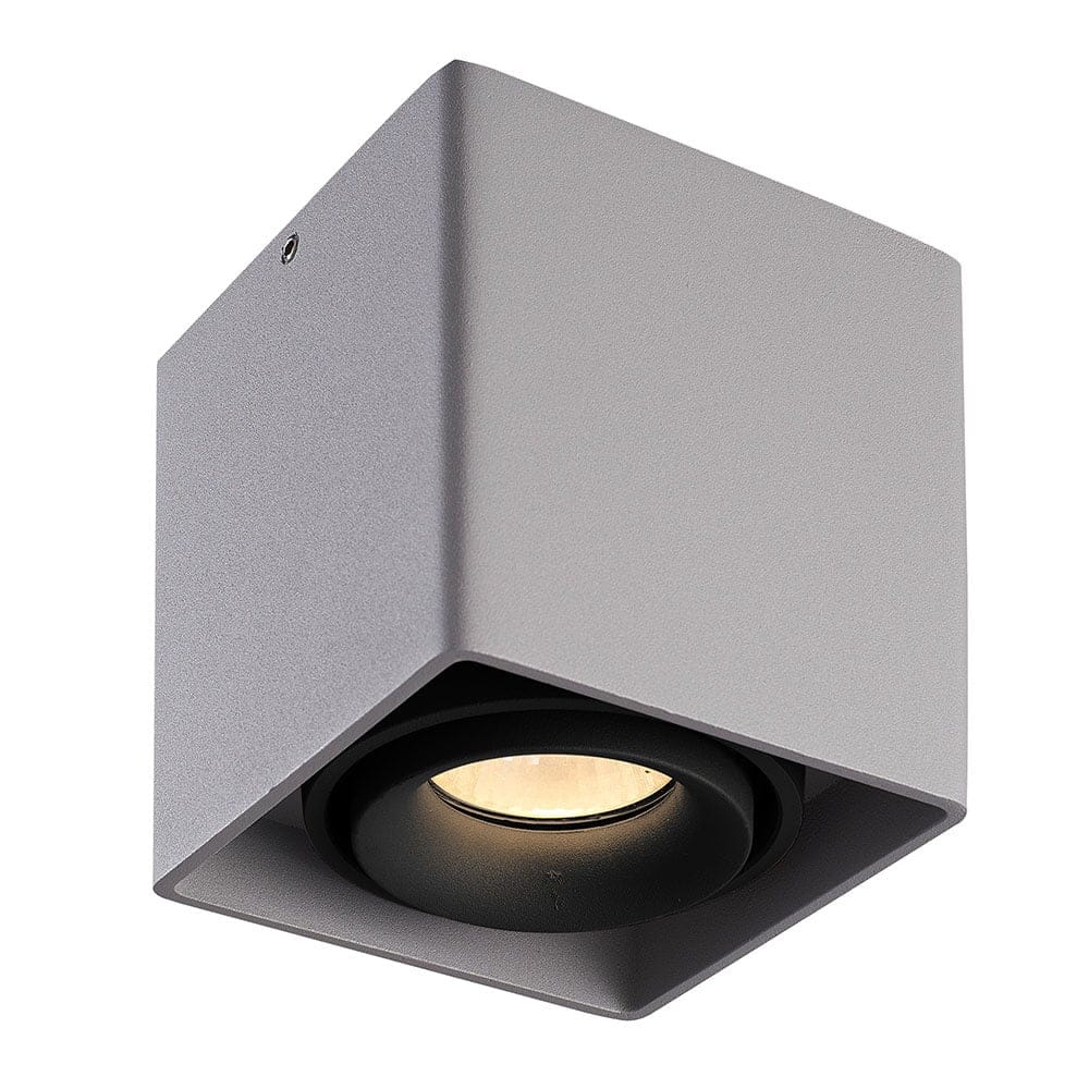Dimbare LED Opbouwspot plafond Esto Grijs/Zwart kantelbaar 4 Watt 2700K afbeelding