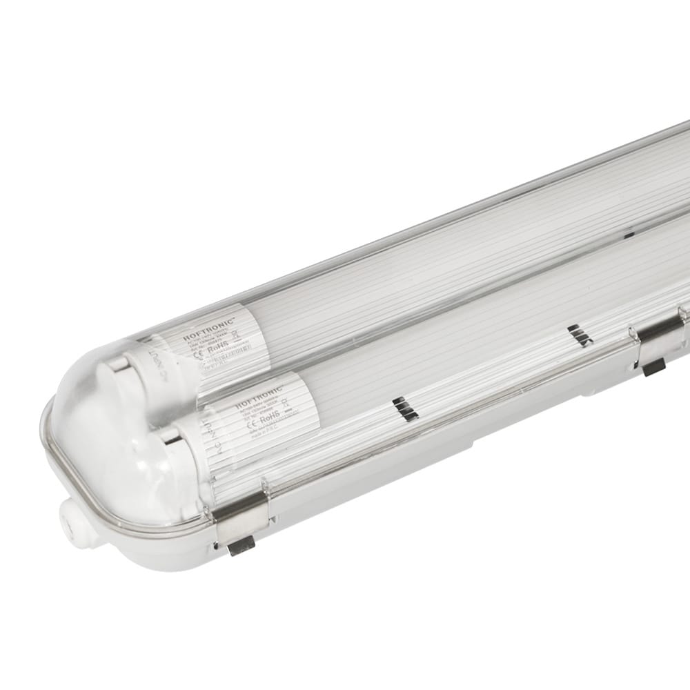 LED TL armatuur 120cm dubbel T8 (G13) 36 Watt 3960 lumen (110lm W) 3000K warm wit (830) Koppelbaar Flikkervrij IP65