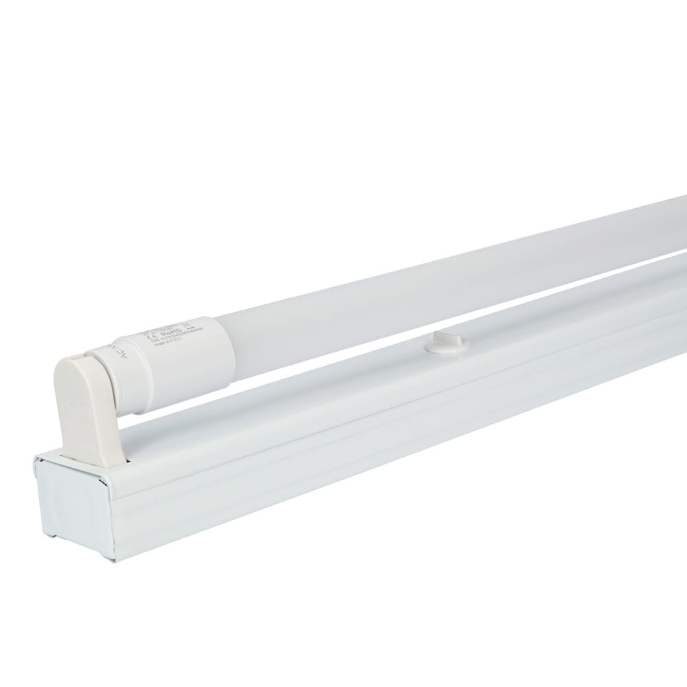 LED TL armatuur 120cm - T8 (G13) - 18 Watt 1980 lumen (110lm/W) - 3000K Warm wit (830) - Flikkervrij - IP20 Stofdicht afbeelding