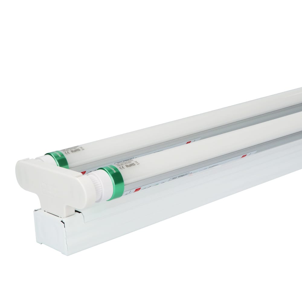 LED TL armatuur 120cm dubbel - T8 (G13) - 36 Watt 5760 lumen (160lm/W) - 3000K warm wit (830) - Flikkervrij - IP20 Stofdicht afbeelding