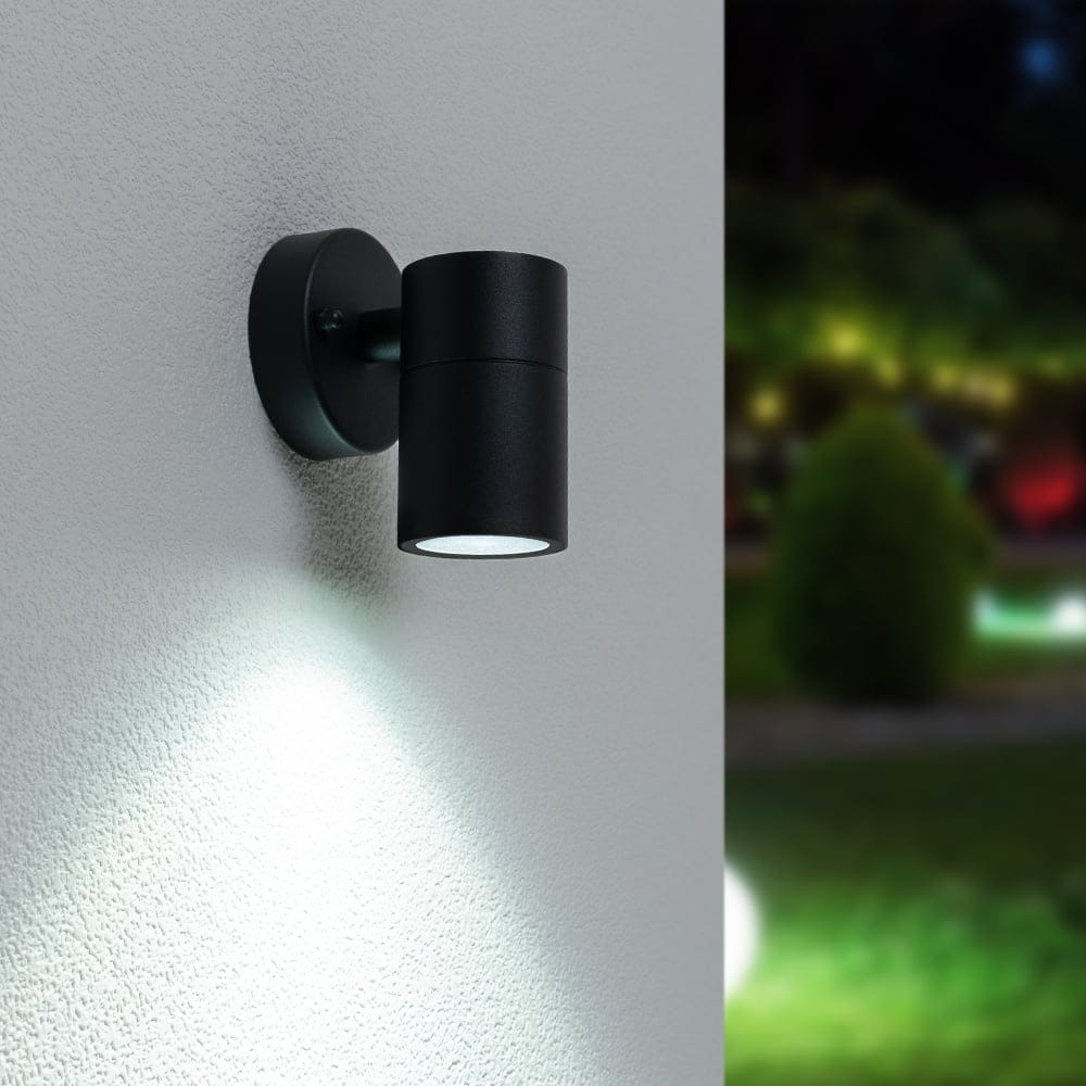 Mason - LED Wandlamp - IP44 Waterdicht - 5 Watt 400 Lumen - GU10 - 6000K Daglicht Wit - Dimbaar - Voor binnen en buiten - Downlight - Zwart afbeelding