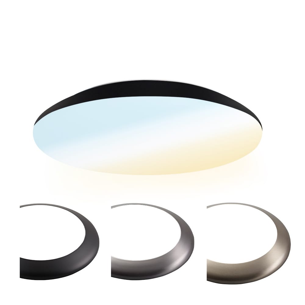 LED Bulkhead - Diameter 25cm - 12W 1300 lumen - CCT Lichtkleur instelbaar - IP65 Waterdicht- Vandalismeproof - Plafonniere - Voor binnen en buiten - Chroom afbeelding