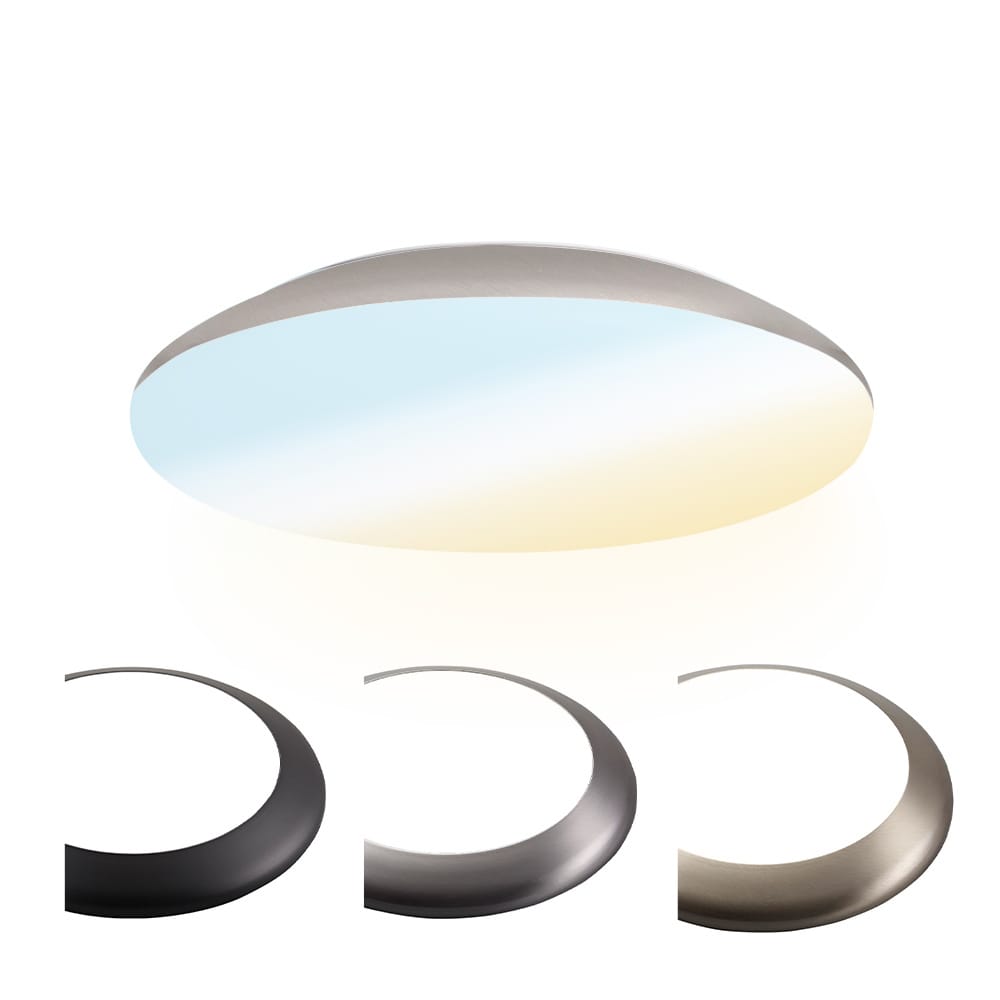 LED Bulkhead - Diameter 25cm - 12W 1300lm - CCT Lichtkleur instelbaar - IP65 waterdicht - Vandalismeproof - Plafonniere - Voor binnen en buiten - Chroom afbeelding