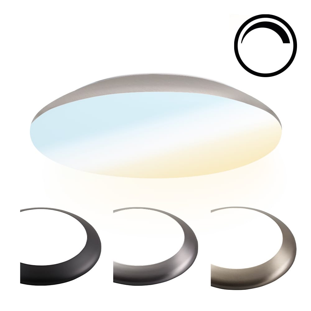 LED Bulkhead - Diameter 30cm - 18 Watt 2100 lumen - CCT Lichtkleur instelbaar - IP65 waterdicht - Vandalismeproof - Dimbaar - Plafonniere - Voor binnen en buiten - Chroom afbeelding 1