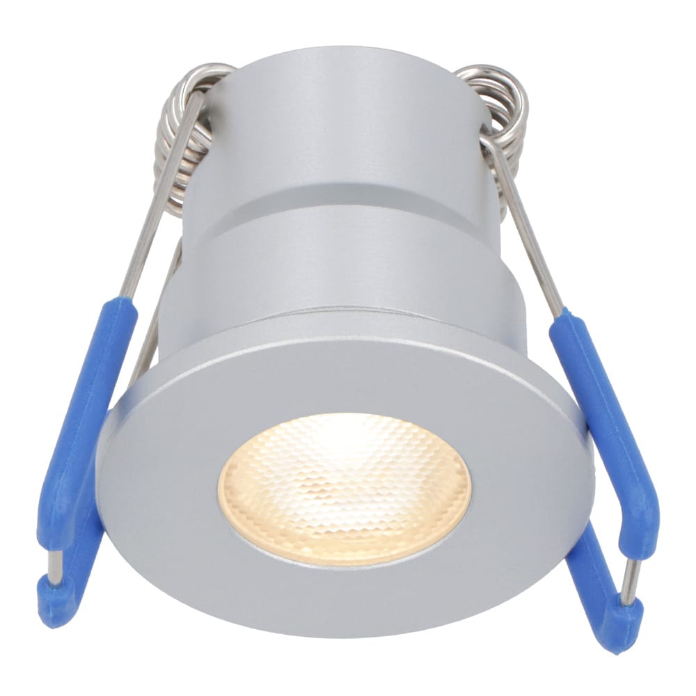 Milano mini LED inbouwspot - 12 Volt 3 Watt 200 lumen - 2700K warm wit - Dimbaar - Plat 34mm - IP65 waterdicht - Grijs - Veranda spots afbeelding