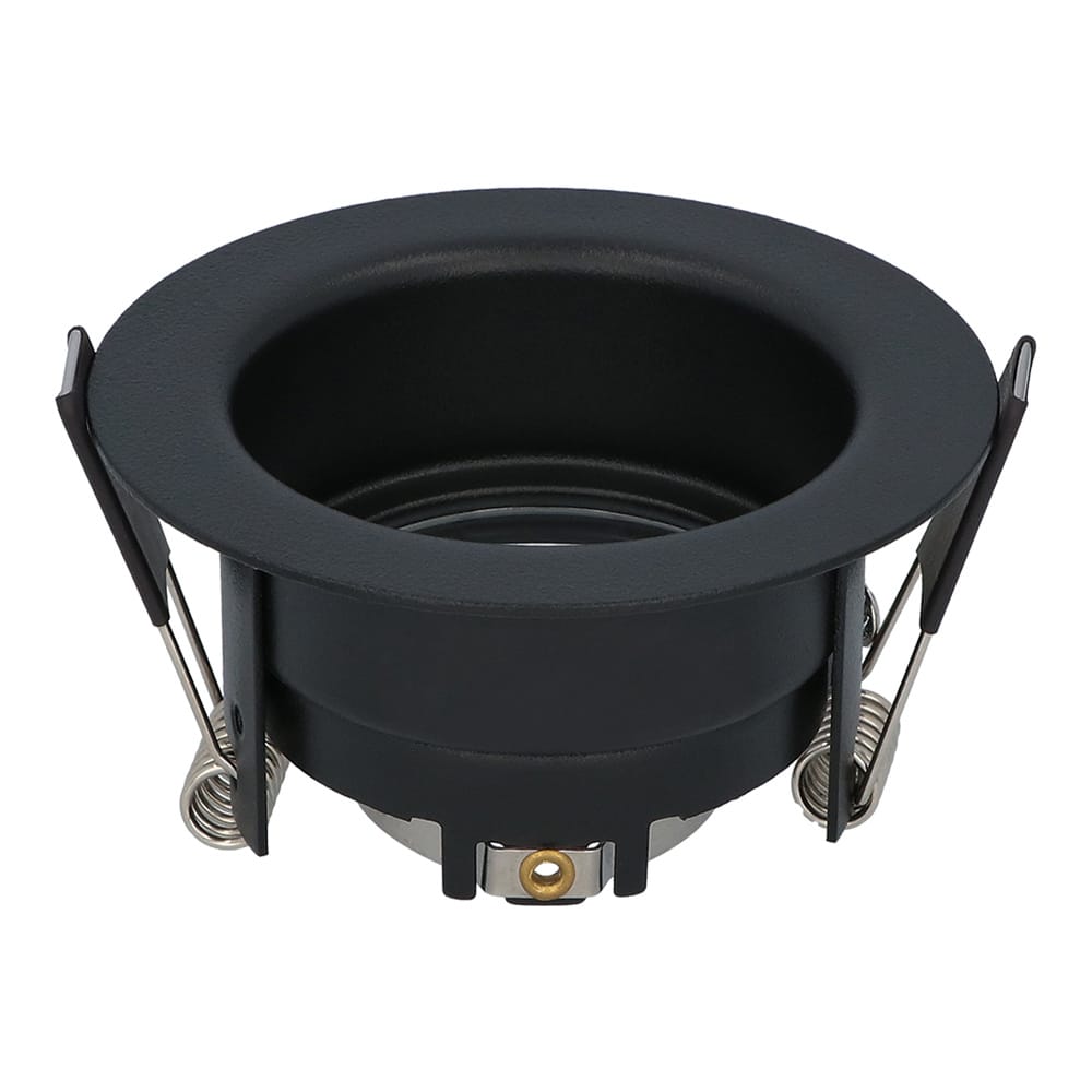 Mari LED Inbouwspot Verzonken armatuur Diameter 85mm GU10 Fitting incl. lamphouder IP65 voor badkamer en buiten Rond Zwart