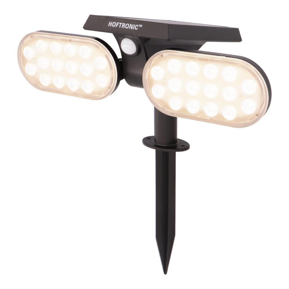 Pato - Solar prikspot - Bewegingssensor en schemerschakelaar - PIR - 3000K Warm wit - 2 lichtstanden - 300 Lumen - 6-12 uur brandtijd - IP65 waterdicht - Tuinspot afbeelding