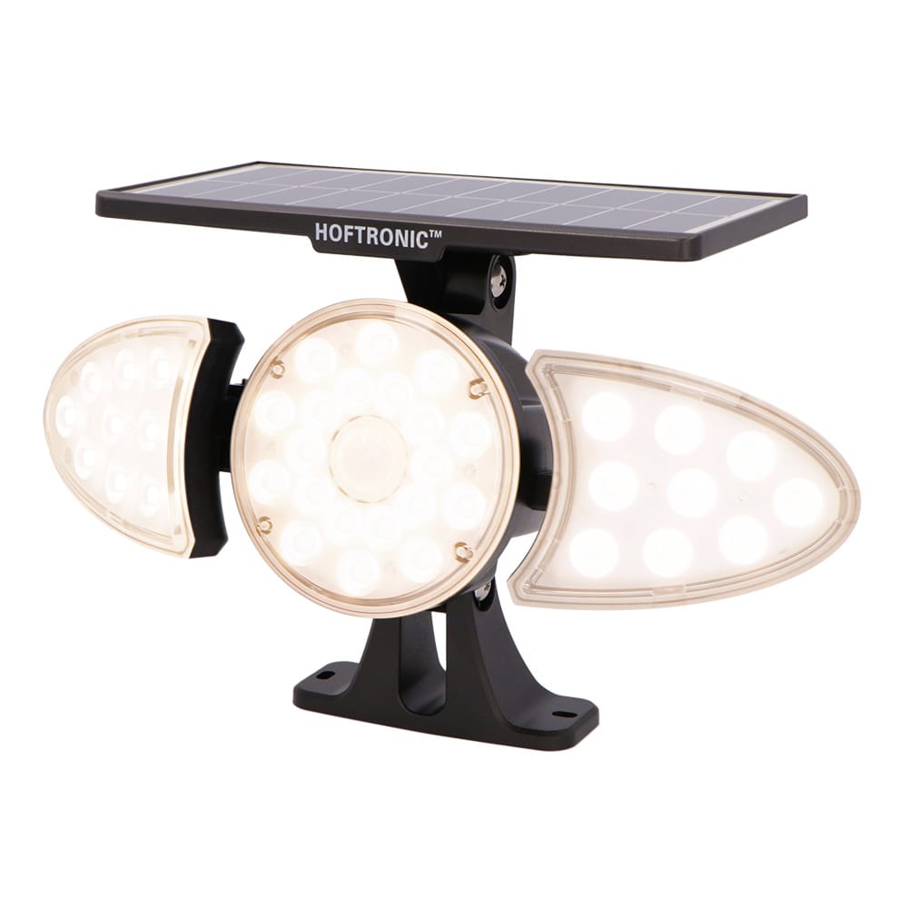 Fulco - LED Solar Wandlamp - Incl. Bewegingssensor - 3000K Warm wit - IP65 Waterdicht - Kantelbaar -