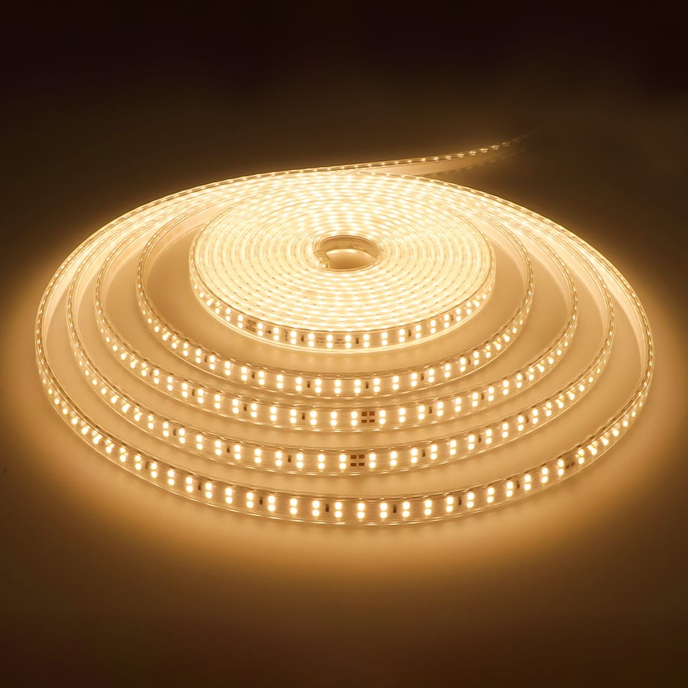 Flex180 LED Strip 10 meter - IP65 waterdicht - Dimbaar - Buiten & Binnen - 180 LEDs/m - 120 Watt 10.200 lumen - SMD 2835 - 3000K warm wit - Inkortbaar per meter afbeelding