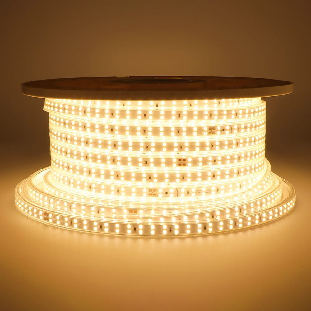 Flex180 LED Strip 50 meter - IP65 waterdicht - Dimbaar - Buiten & Binnen - 180 LEDs/m - 600 Watt 51.000 lumen- SMD 2835 - 3000K warm wit - Inkortbaar per meter afbeelding