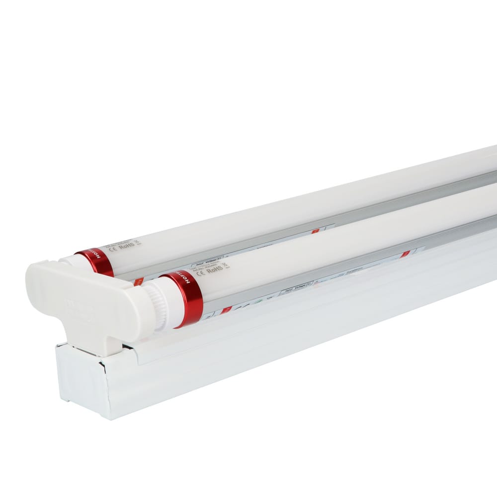 LED TL armatuur 120cm dubbel - T8 (G13) - 36 Watt 6300 lumen (175lm/W) - 4000K neutraal wit (840) - Flikkervrij - IP20 Stofdicht afbeelding