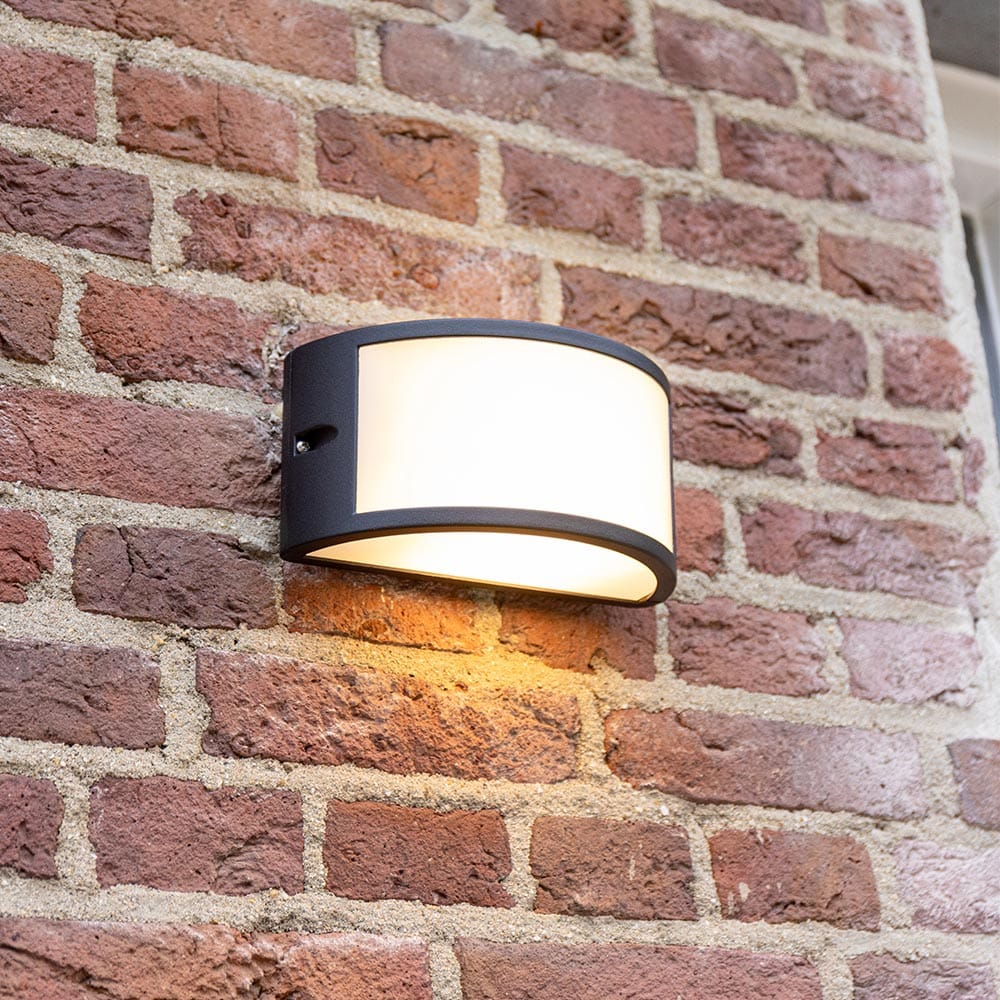 Norton - LED Wandlamp - IP54 Waterdicht - E27 Fitting - Modern - Dimbaar - Voor binnen en buiten - Up & Down Light - Zwart afbeelding 1