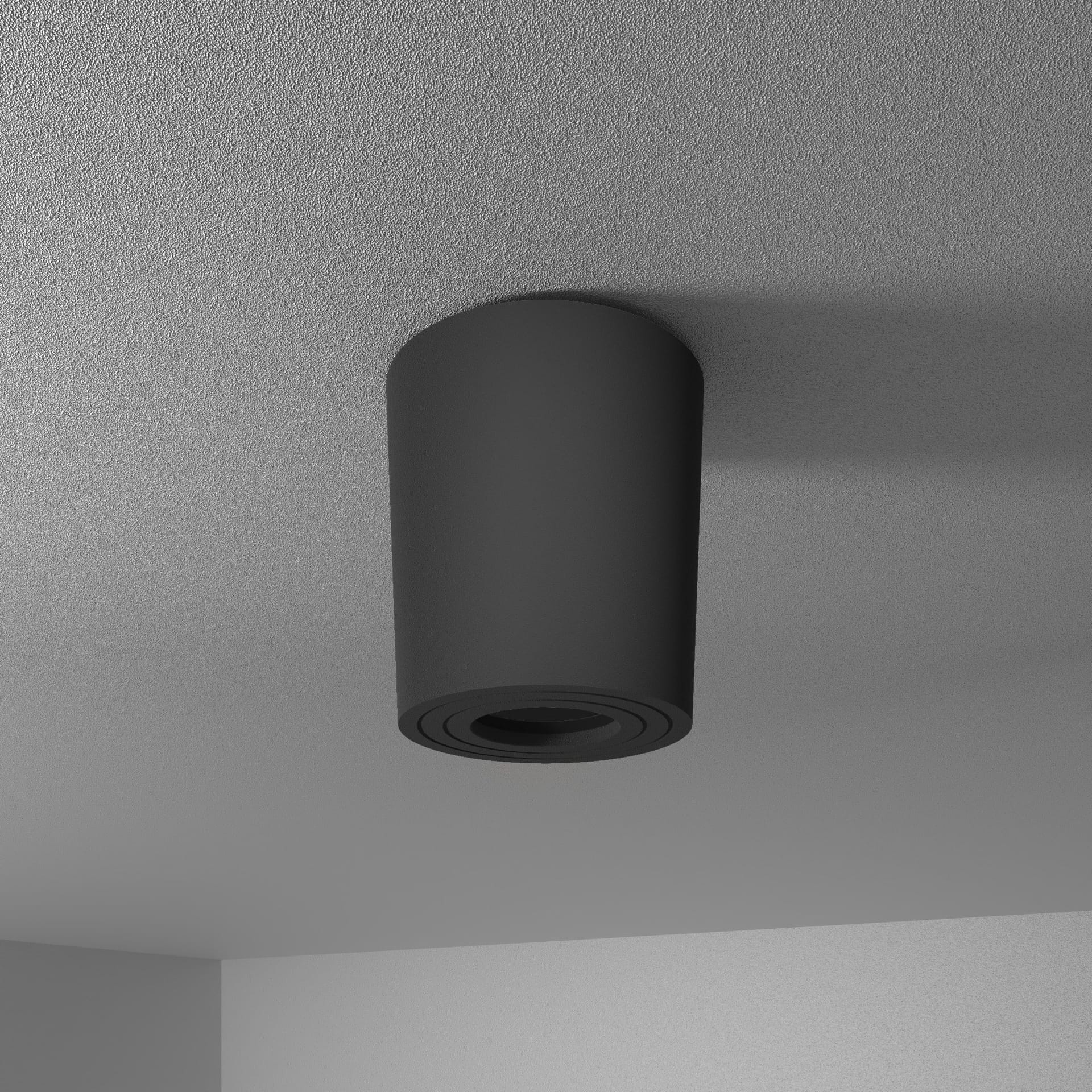 Paxton LED Opbouwspot - Rond - GU10 Fitting - Badkamer Opbouwspot - Kantelbaar - Dimbaar - IP65 waterdicht - Rond - Voor binnen en buitengebruik - Zwart afbeelding