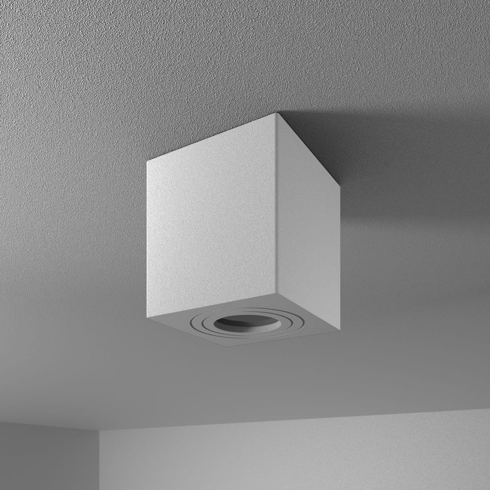 Gibbon LED Opbouwspot - Vierkant - GU10 - Badkamer Opbouwspot - IP65 waterdicht - Voor binnen en buitengebruik - Wit afbeelding