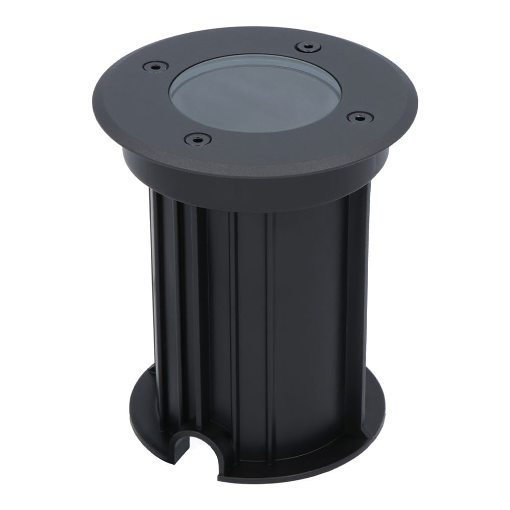 Maisy LED Grondspot Rond Dimbaar GU10 fitting Rond Ø12cm Tuinspot Oprit Zwart IP67 waterdicht