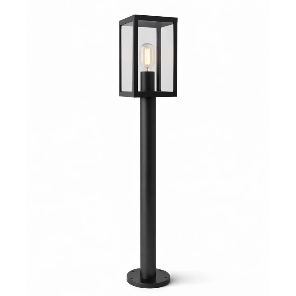 Casey LED Tuinlantaarn 100cm - Dimbaar - E27 Fitting - IP44 waterdicht - Zwart - LED Sokkellamp voor