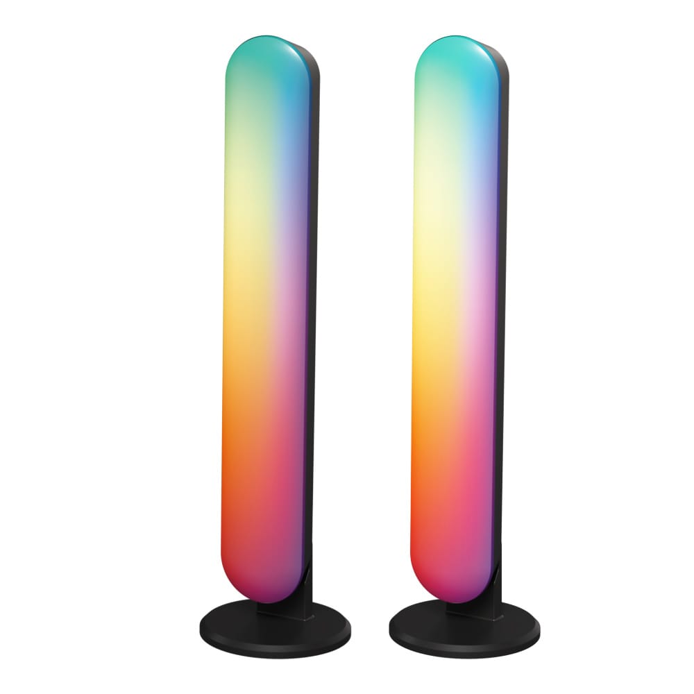 Double Radiance - Smart LED lamp - RGB Flow Color lichtbalk Tafellamp - Google Assistant & Amazon Alexa - WiFi + Bluetooth - Music Sync - Color Ambiance - incl. Afstandsbediening - 2 jaar garantie afbeelding