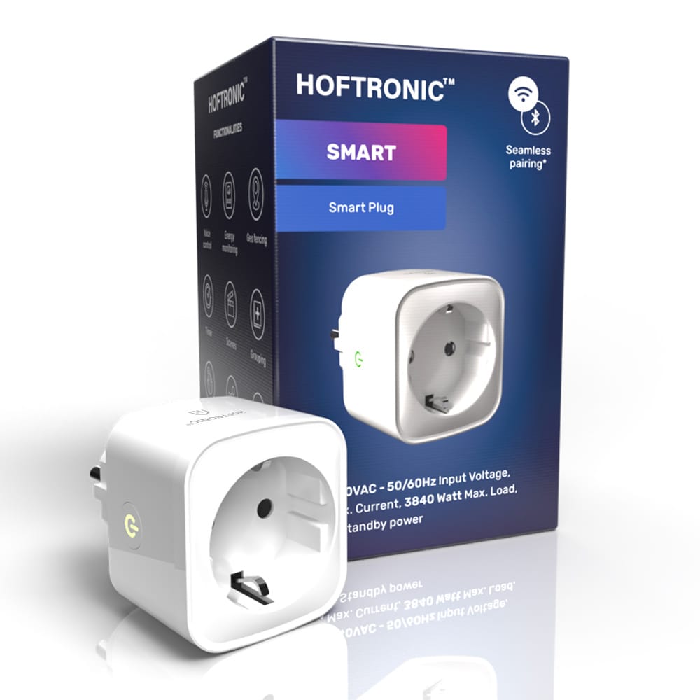 Slimme stekker - WiFi & Bluetooth - Met tijdschakelaar - Compatibel met Amazon Alexa & Google Home - Wit - 16a smart plug afbeelding