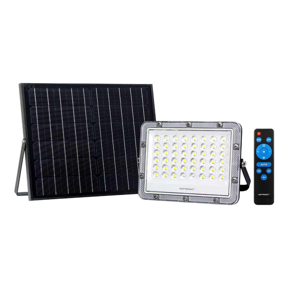 Helios Smart Solar Breedstraler - Vervangt 50 Watt - 410 lumen - 6500K - IP65 waterdicht - IK08 - Bestuurbaar via app - Google Home, Amazon Alexa en Siri - Schijnwerper op zonne energie afbeelding