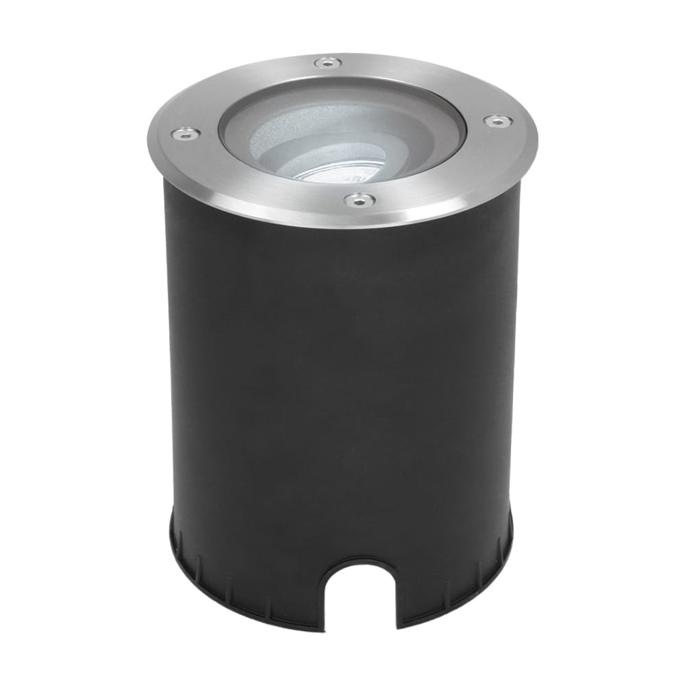 Lilly LED Grondspot - Dimbaar - Kantelbaar - GU10 - 6000K daglicht wit - 5 Watt 400 lumen - Rond - IK10 - RVS - IP67 waterdicht afbeelding