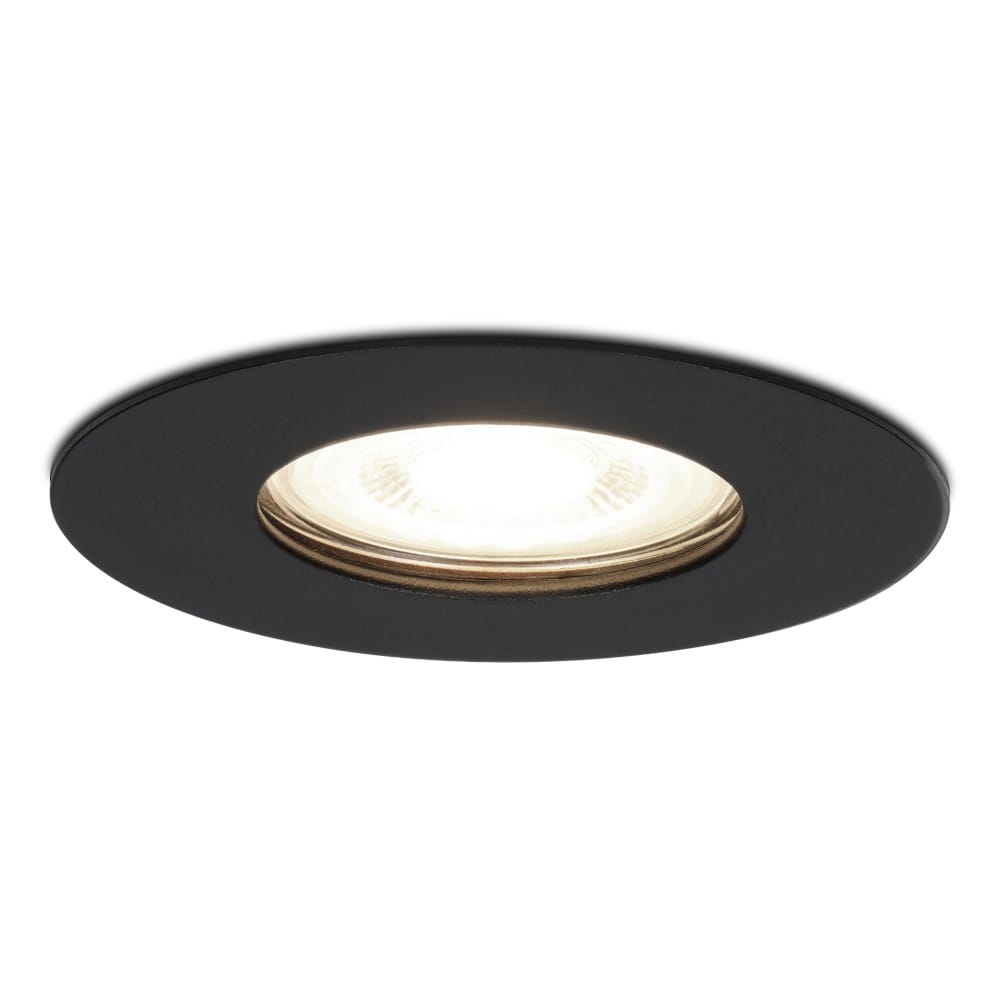 Bari LED inbouwspot - 5 Watt 400 lumen - 4000K neutraal wit - GU10 - Dimbaar - Rond - IP65 waterdicht - zwart - Voor binnen, buiten en badkamer afbeelding