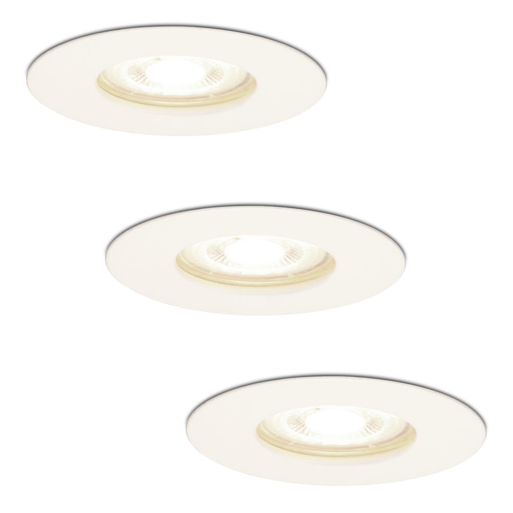 Set van 3 Bari LED Inbouwspots - 4 Watt 345 Lumen - 4000K neutraal wit - GU10 - Dimbaar - Rond - IP6