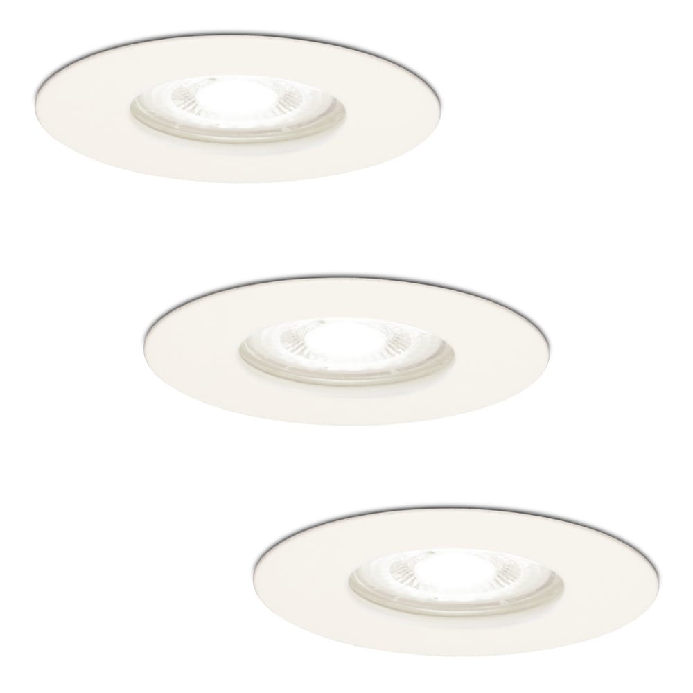 Set van 3 Bari LED inbouwspot - 4 Watt 345 Lumen - 6500K daglicht wit - GU10 - Dimbaar - Rond - IP64