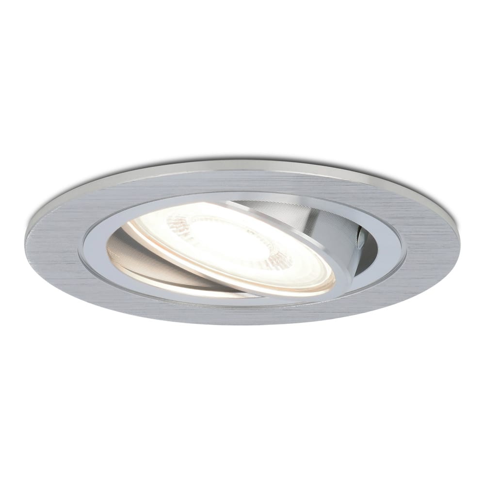 Chandler LED inbouwspot GU10 5 Watt 400 lumen 6000K Daglicht wit Dimbaar Rond Kantelbaar IP20 Voor binnen RVS