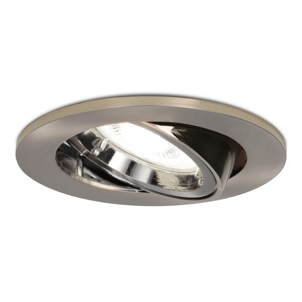 Lublin LED inbouwspot - 5 Watt 400 Lumen - 6400K Daglicht wit - GU10 - Dimbaar - Rond - Kantelbaar - IP20 Stofdicht - RVS afbeelding