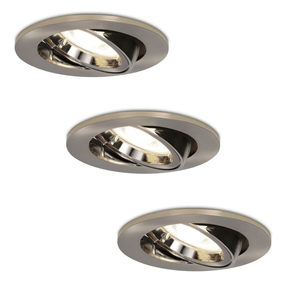 Set van 3 Lublin LED inbouwspots - 4 Watt 345 Lumen - 4000K Neutraal wit - GU10 - Dimbaar - Rond - K