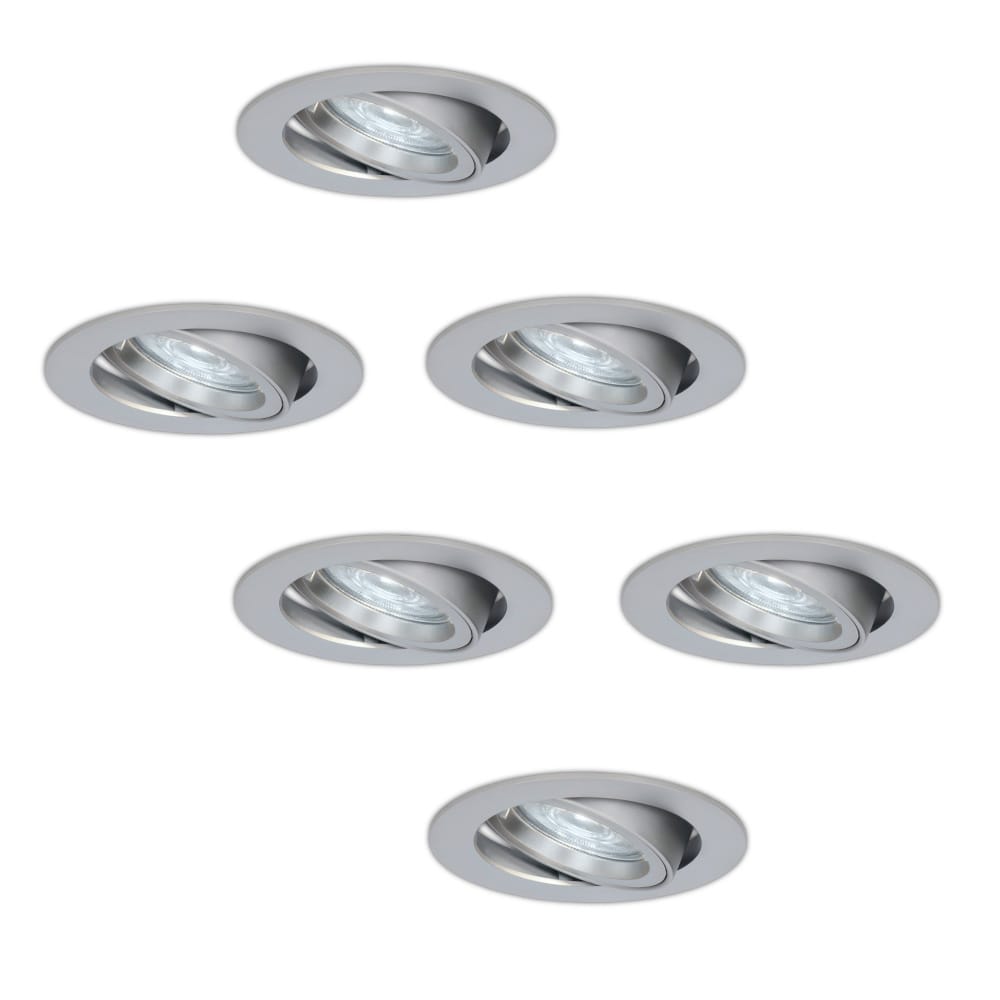 6x Jose LED Inbouwspots - 5W 450 Lumen - 6000K - Kantelbaar - RVS afbeelding