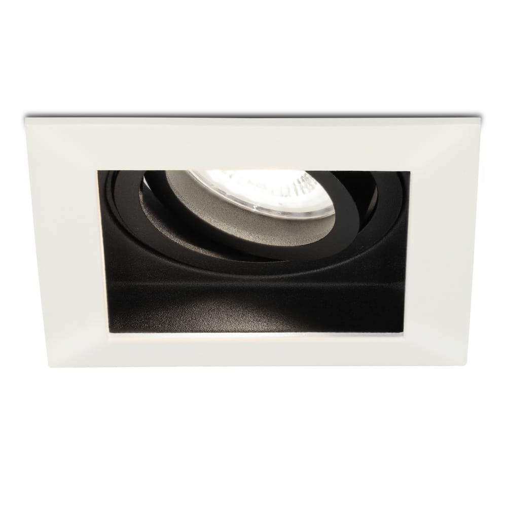 Durham vierkante LED inbouwspot 5 Watt 400 lumen 6000K daglicht wit GU10 Dimbaar Kantelbaar Voor binnen Wit