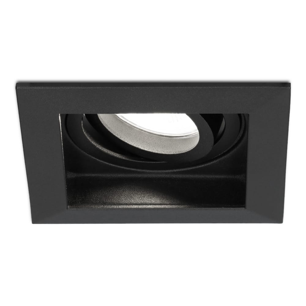 Durham vierkante LED inbouwspot 5 Watt 400 lumen 6000K daglicht wit GU10 Dimbaar Kantelbaar Voor binnen Zwart